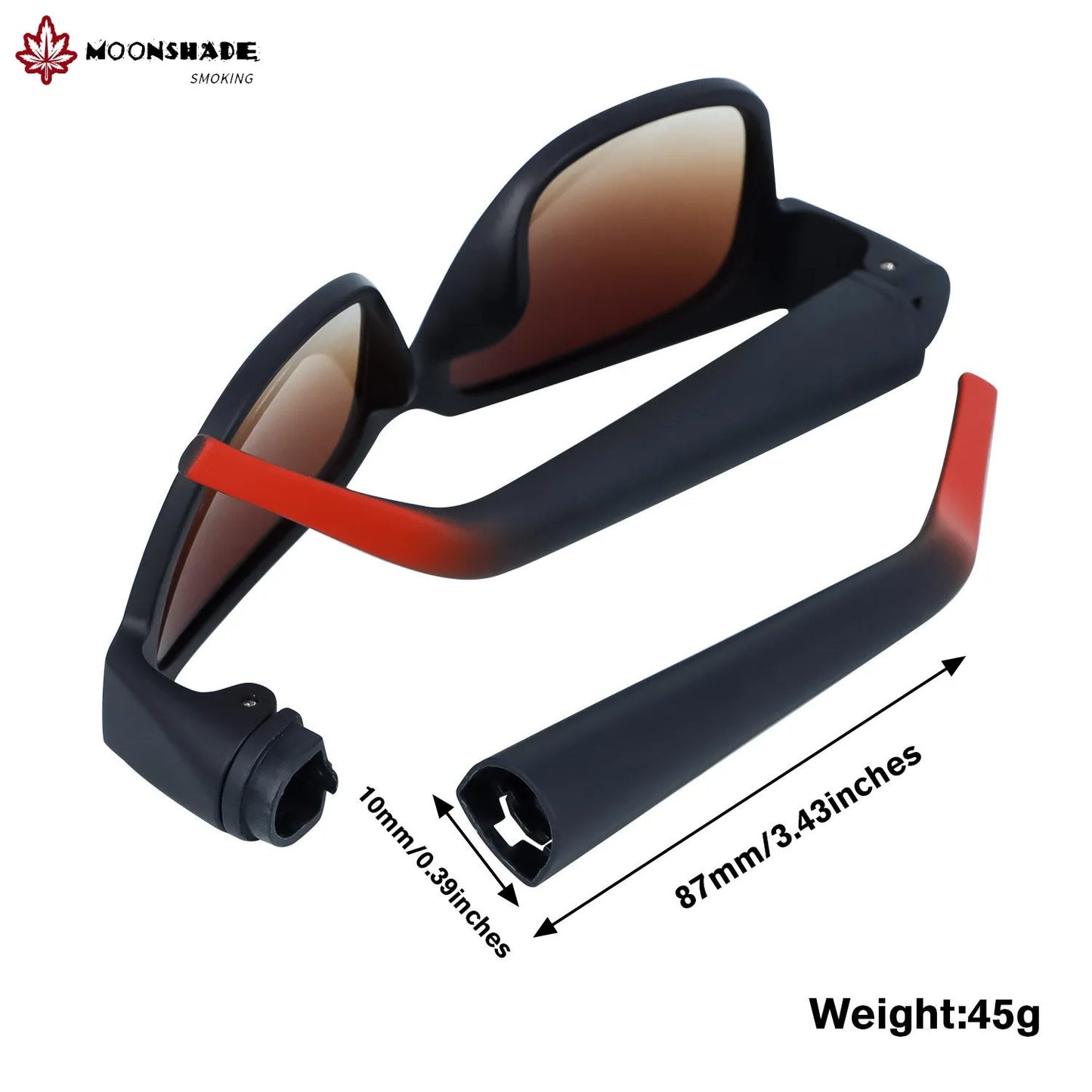 Moonshade Sunglasses With Hidden Storage Tube Compartment